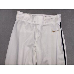 Nike Baseball Pants Boys Large New Gold Swoosh Fast Shopping!‎ (White)